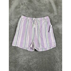 Hayden Girls Lavender Striped Cotton Shorts XL Elastic Waist Drawstring GY6838BK